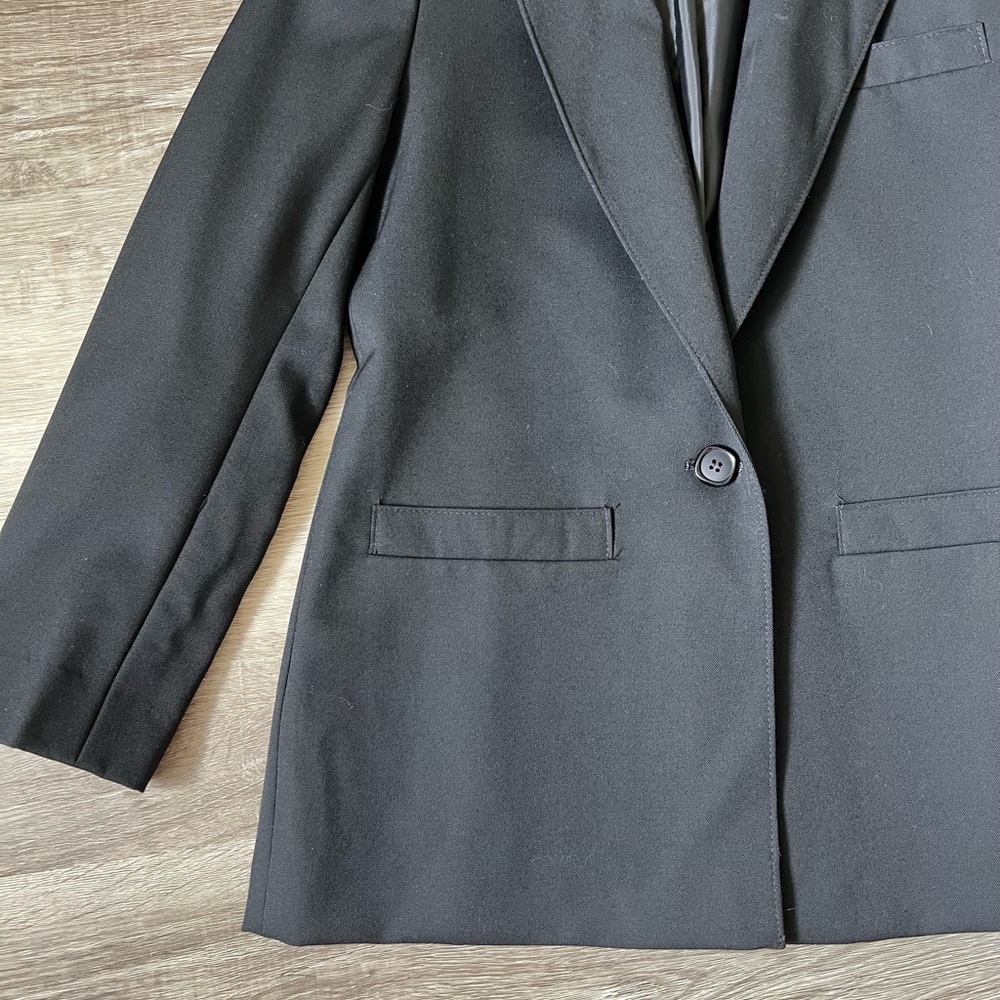 Pendleton Merino Wool Black One Button Blazer 4p - image 6